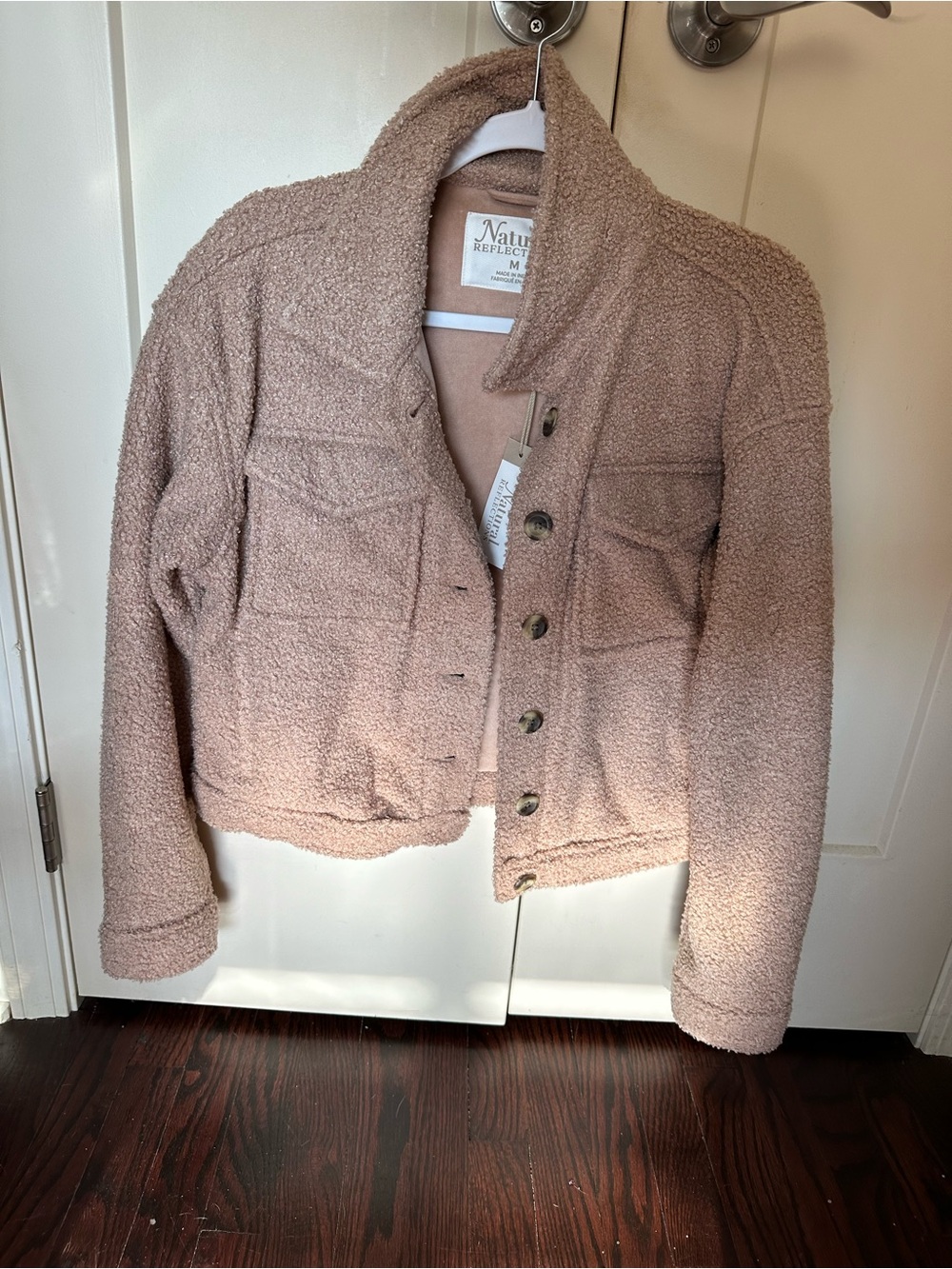 Natural Reflections Blush Teddy Sherpa Jacket